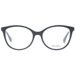 Max Mara Black Women Glasses Frame, full-rim butterfly style with metal and plastic materials, includes branded case