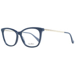 Max Mara Blue Women Glasses Frame, butterfly shape, full-rim plastic, 54-14-140 size with branded case.