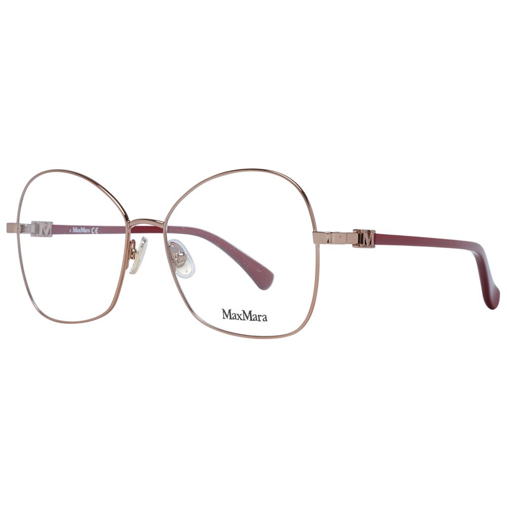 Max Mara Bronze Women Glasses Frame, butterfly style, full-rim, metal & plastic, 55-16-140 size. Includes branded case. 
