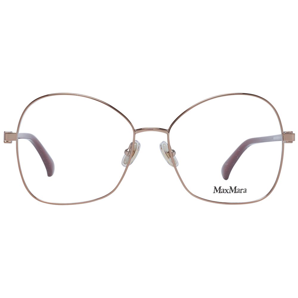 Max Mara Bronze Women Glasses Frame, butterfly style, metal & plastic, full-rim, size 55-16-140, branded case included.