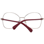 Max Mara Bronze Women Glasses Frame with butterfly style and full-rim design, featuring demo lenses and bronze metal and plastic frame.