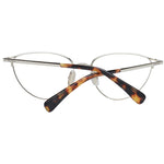 Cat-eye glasses frame with metal rim and tortoiseshell temples, viewed from the back. Eyewear style emphasizing fashion and elegance.