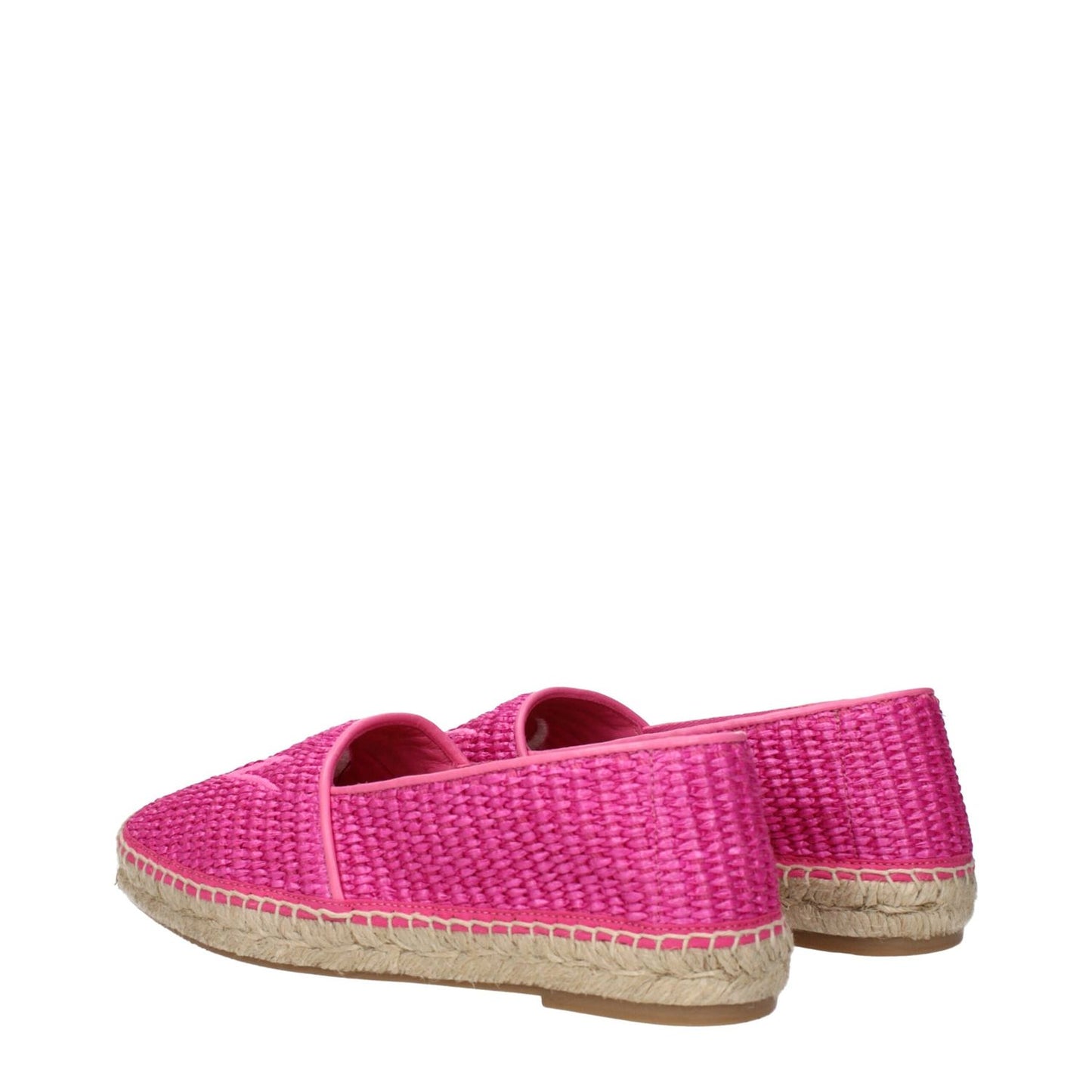 Max Mara Pink Fabric Espadrilles with front logo, MPN 24155210956022, fuchsia color, stylish summer footwear.