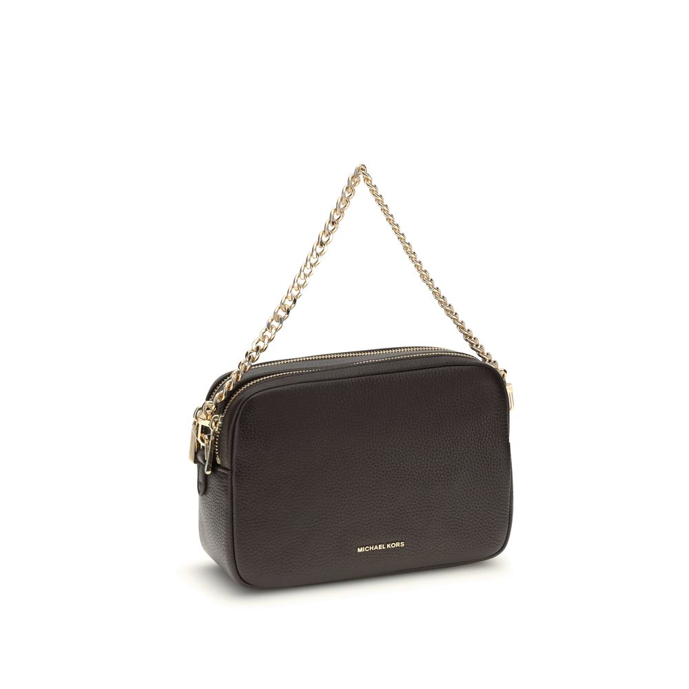 Front view with bag zipped and handles upright.
