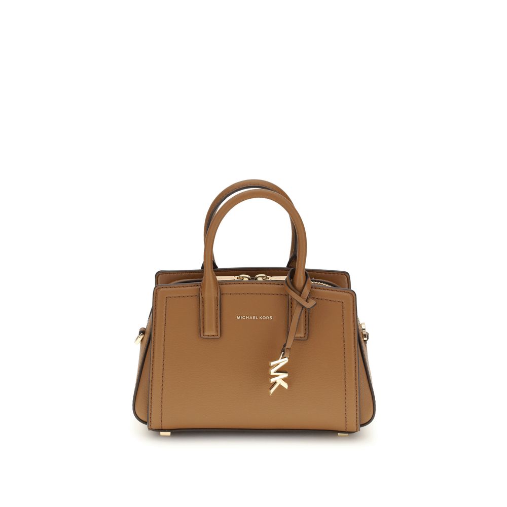Front view with bag zipped and handles upright.