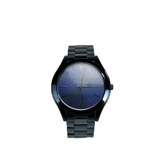 Michael Kors Slim Runway Stainless Steel Watch MK3419 Blue NO BOX with minimalistic design and 42 mm case size.
