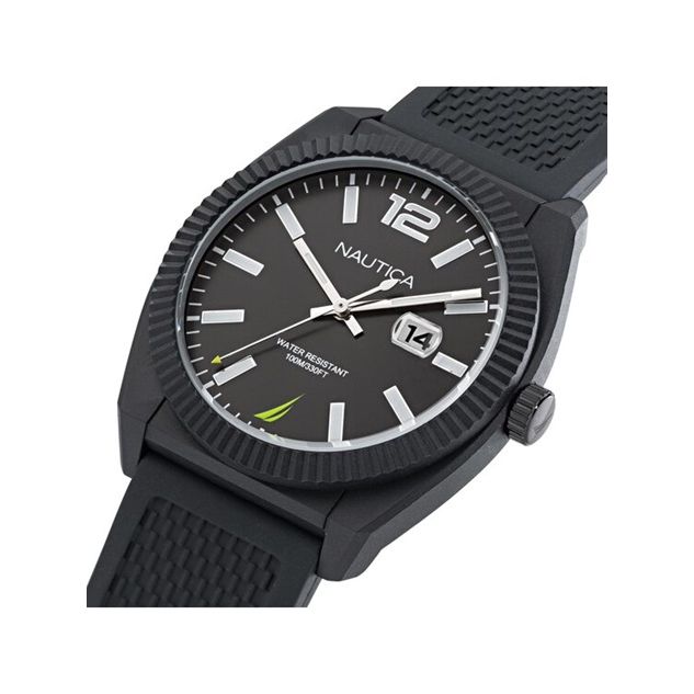 NAUTICA Mod. NAPPBS302 gent's quartz analog watch, 41mm, water resistant, black dial, mineral case, official packaging