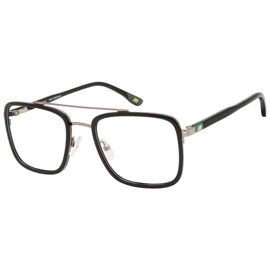 NEW BALANCE MOD. NB411001 52 gent's eyewear, sleek black frame with square lenses, ideal for a stylish and modern look.