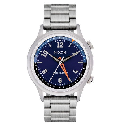 NIXON WATCHES Mod. A1422-5289 stainless steel watch with blue dial, showcasing Swiss movement. Ideal for style and precision.