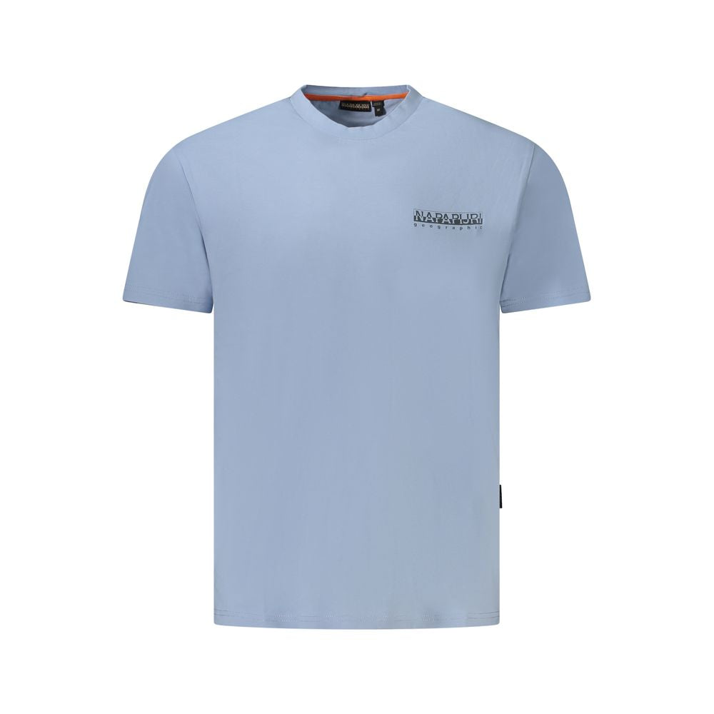 Napapijri Light Blue Cotton Men T-Shirt