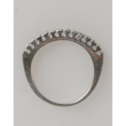 Nialaya Sterling Silver 925 Band Pave CZ Crystal Eternity Ring