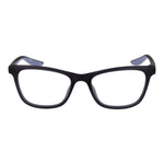 Nike Purple Women Glasses Frame, full-rim cat eye design, stainless steel with demo lenses, size 52-17-140.