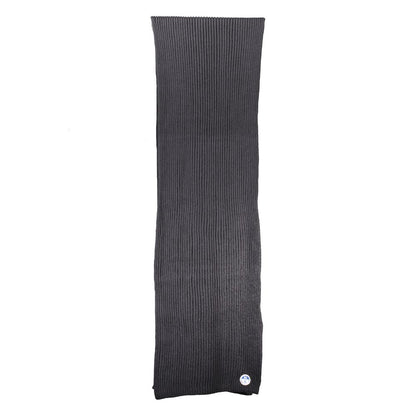 North Sails Black Cotton Scarf with logo, 30x190 cm in size. High-quality fabric, versatile accessory for any occasion.
