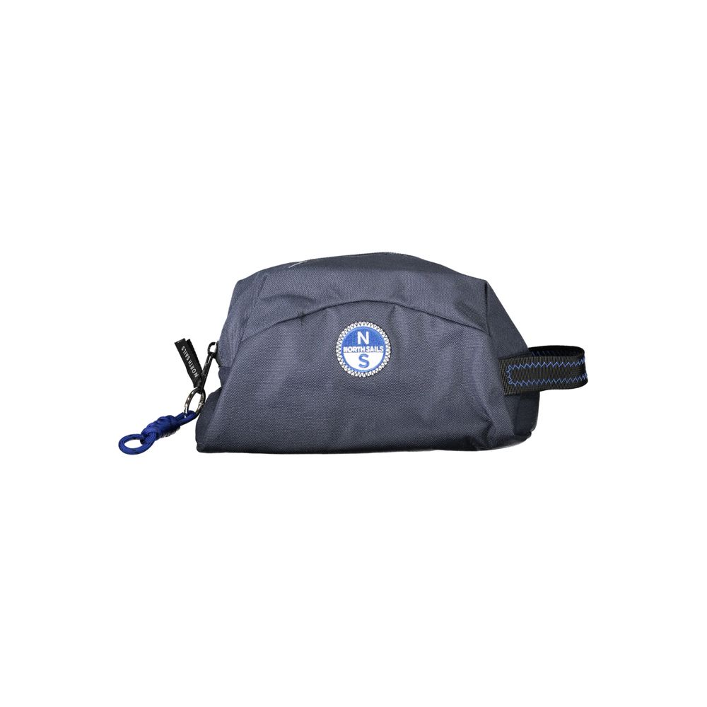 North Sails Blue Polyester Men Beauty Case with handle and zip closure