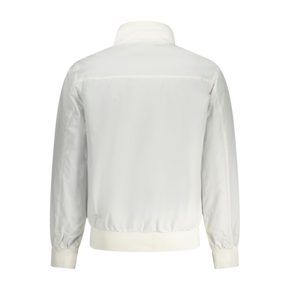 Rear view of North Sails White Polyamide Men Jacket with sleek design and subtle branding.