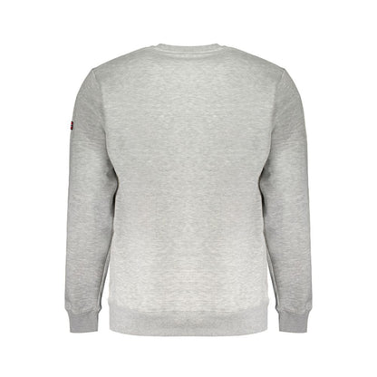 Norway 1963 Gray Cotton Men's Sweater back view showcasing sleek design and casual sophistication.
