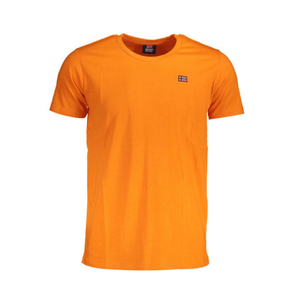 Norway 1963 Orange Cotton Men T-Shirt with logo, crew neck, and short sleeves