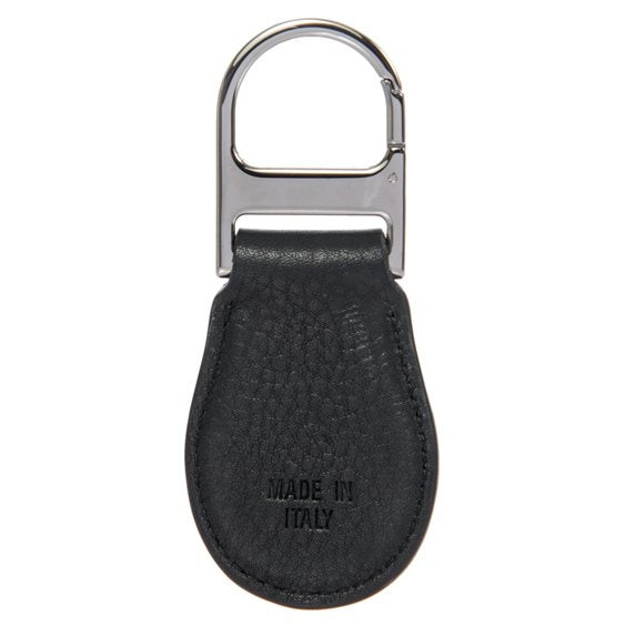PORSCHE DESIGN MOD. CLASSIC keychain in leather with metal details, packaged in an official box.