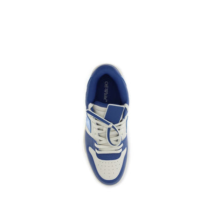Off-White Blue Calf Leather Bos Taurus Low Top Sneakers