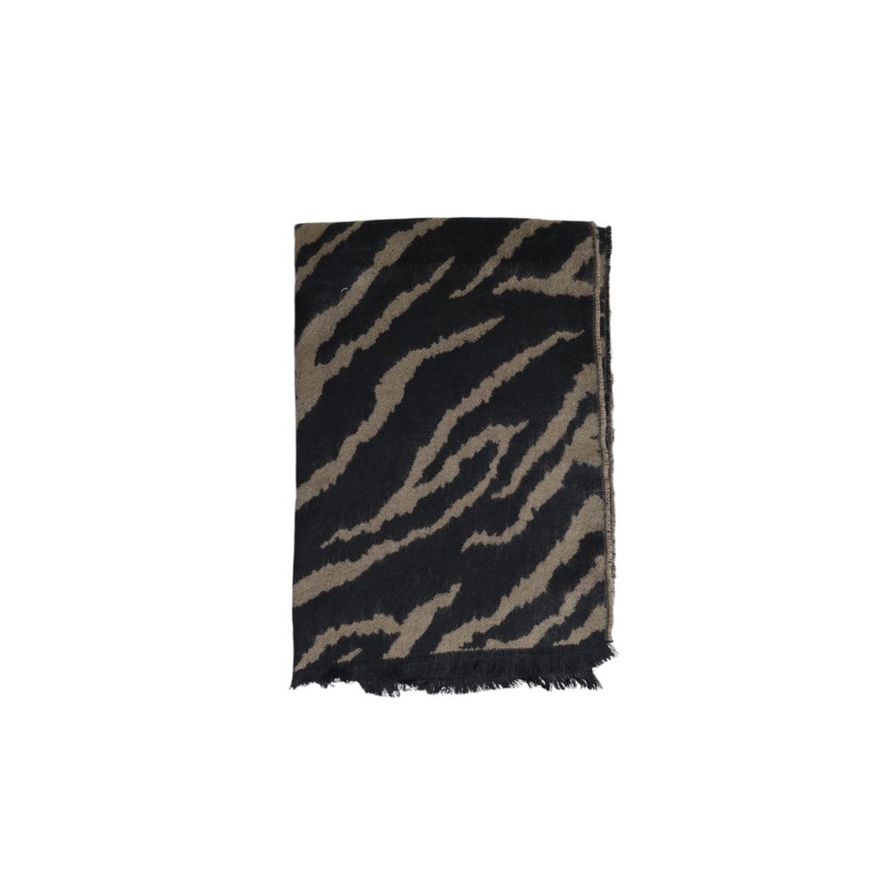 Only Beige Marabou Scarf with animal print design for elegant women’s fashion accessory.