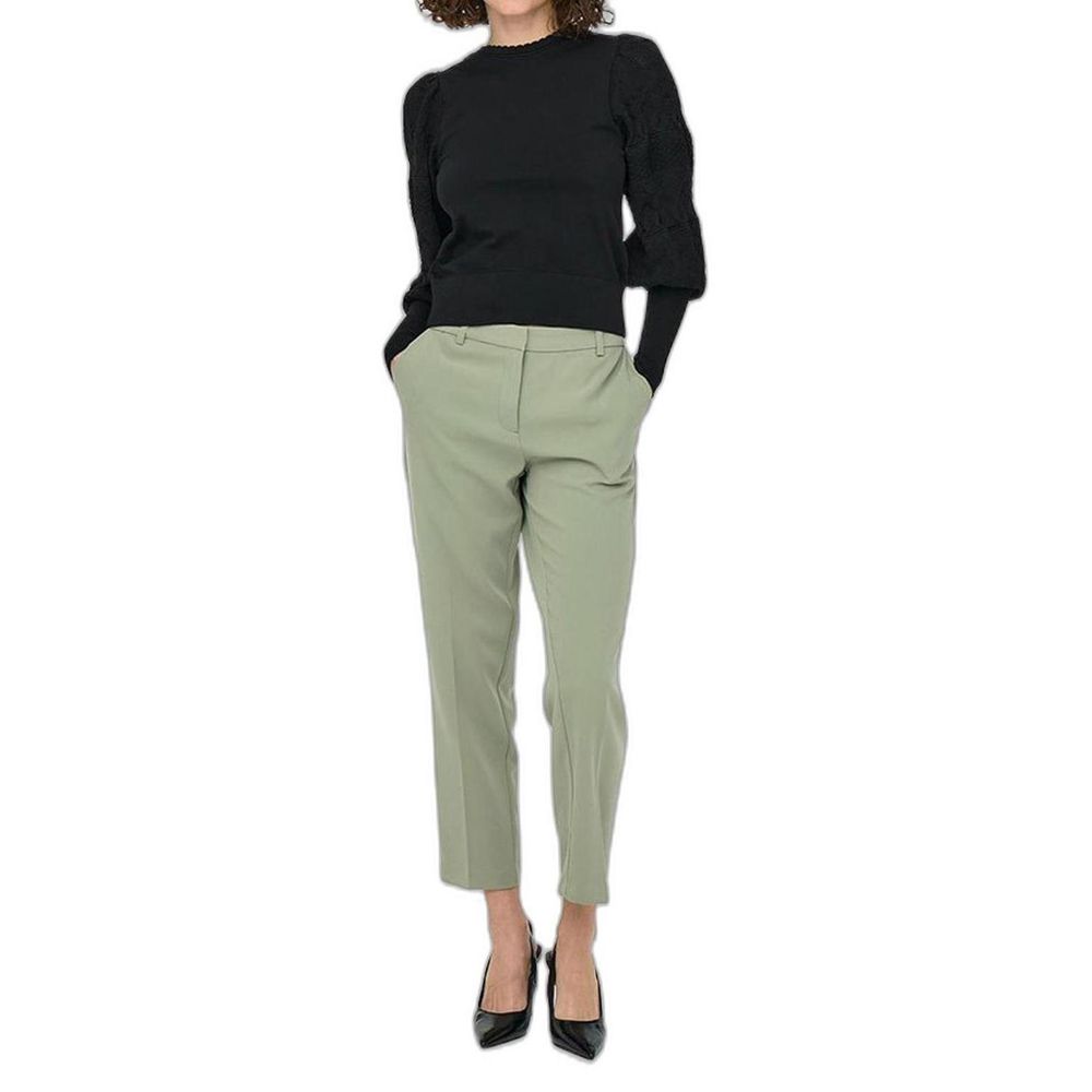 Only Black Polyester Sportswear pullover with long sleeves and textured details, perfect for versatile stylish outfits.