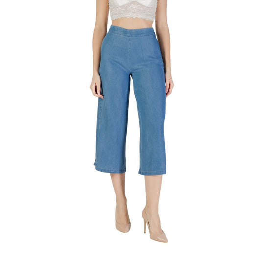Only Blue Lyocell Cropped Pants