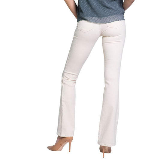Only Cream Cotton Bootcut Jean
