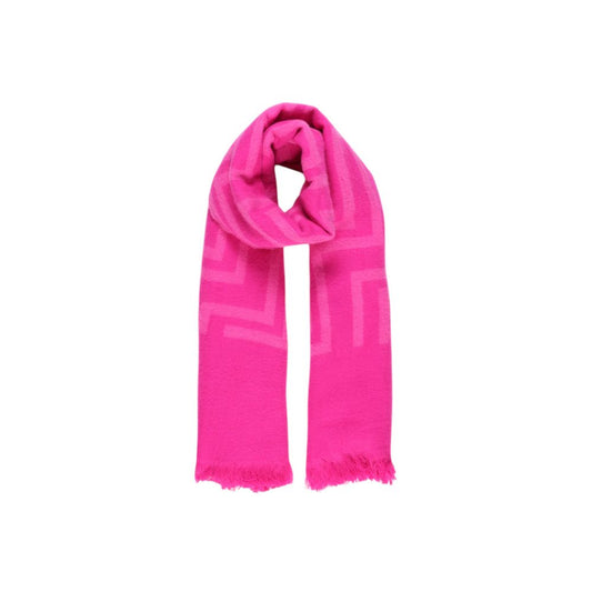 Bold Only Pink Marabou Scarf with graphic design, made from 100% acrylic, ideal for adding style to casual and elegant outfits.