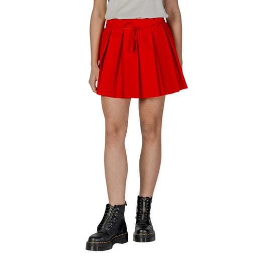 Only Red Recycled Polyester Mini Skirt