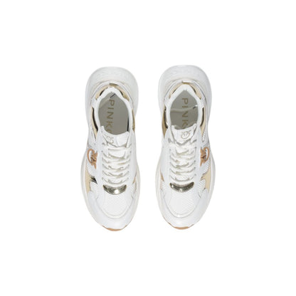 PINKO White Leather Chunky Sneakers