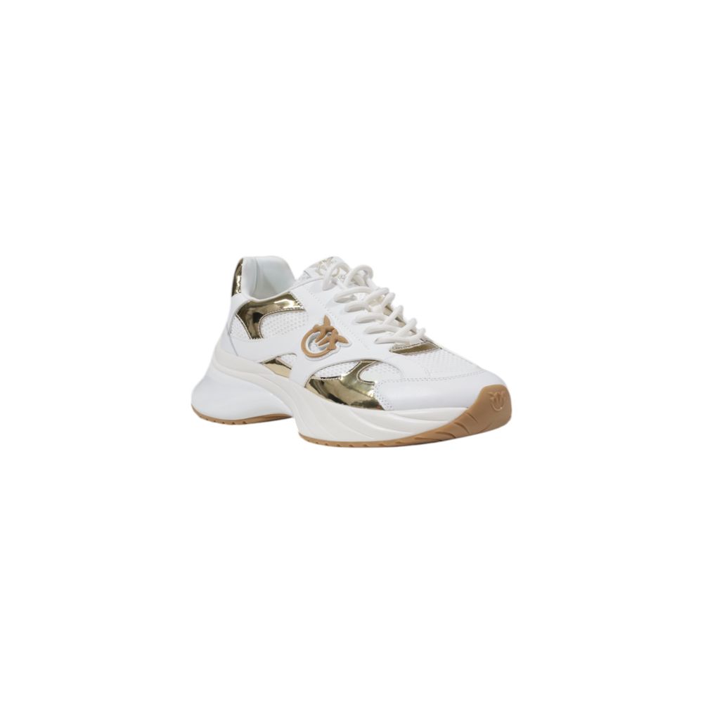 PINKO White Leather Chunky Sneakers