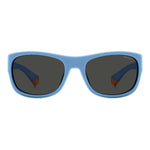 Unisex sunglasses POLAROID MOD. PLD 8064_S in blue frame with dark lenses