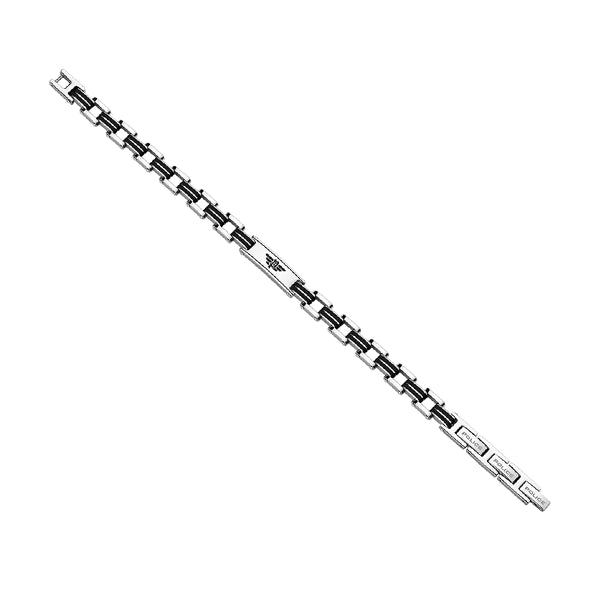 POLICE JEWELS JEWELRY Mod. PEAGB0008701 silver link bracelet on white background