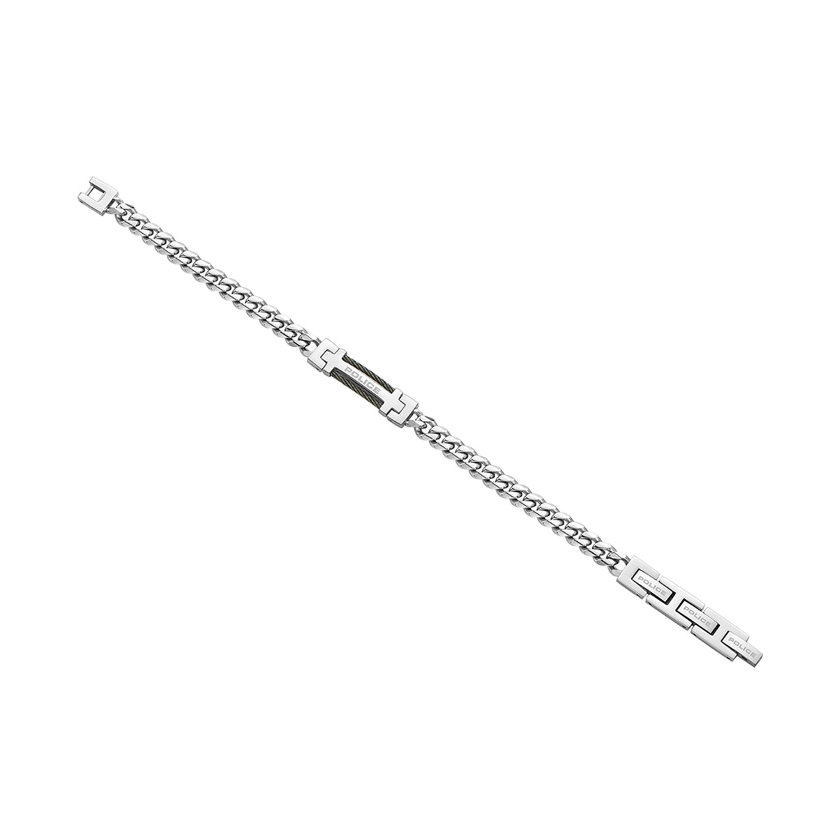 Silver bracelet from POLICE JEWELS JEWELRY Mod. PEAGB0010101 collection, showcasing elegant design.