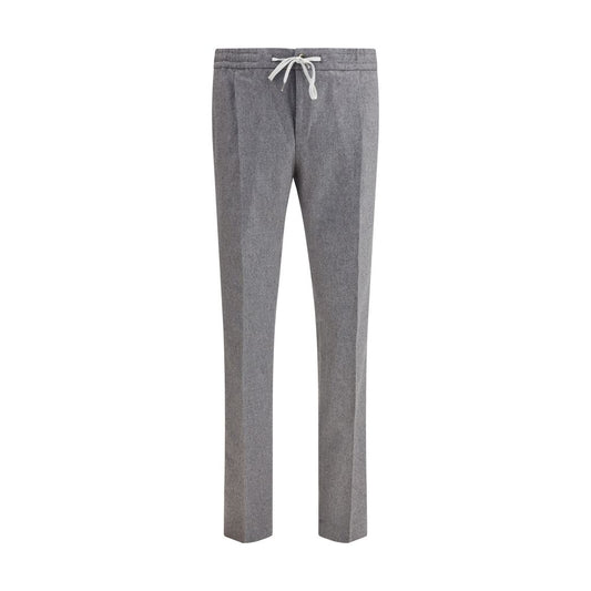 PT Torino Gray Fleece Wool Casual Pants