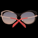 PUCCI MOD. EP0130 5628B lady sunglasses with gradient lenses and red accents on black background.