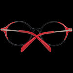 Red and black lady's eyeglasses, model PUCCI MOD. EP5118 50005, showcasing a stylish design against a black background.
