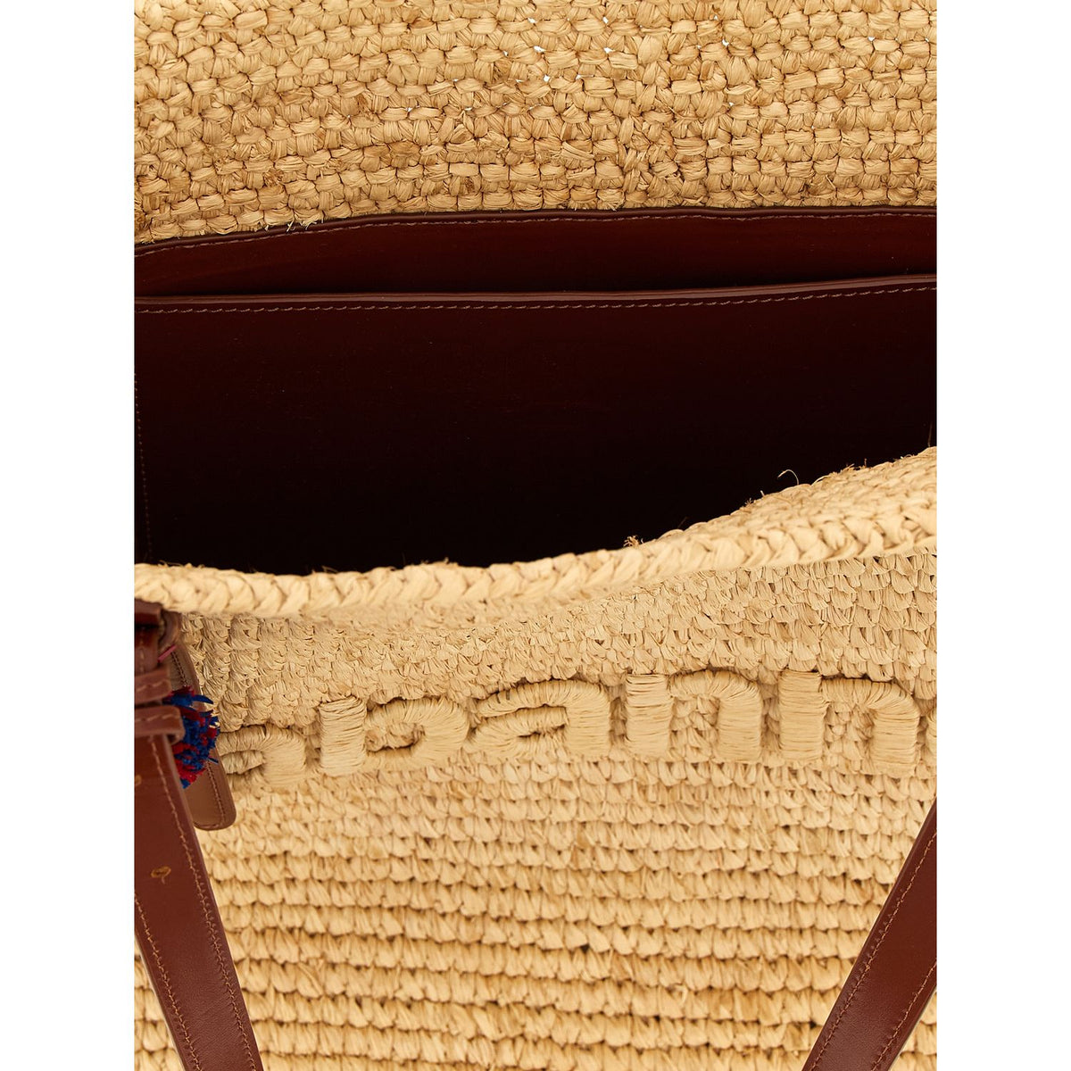 Paco Rabanne Beige Raffia Tote Bag