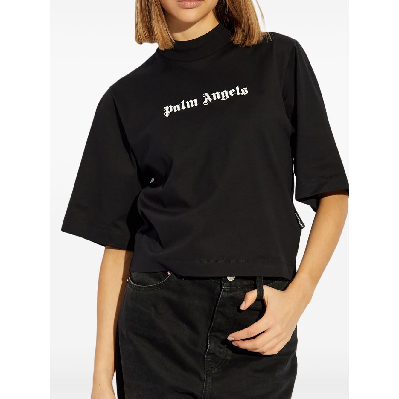 Palm Angels crop T-shirt with logo