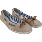 Pantofola D'Oro Beige Suede Lace Bow Loafers Ballet Flat Shoes LA8397-37