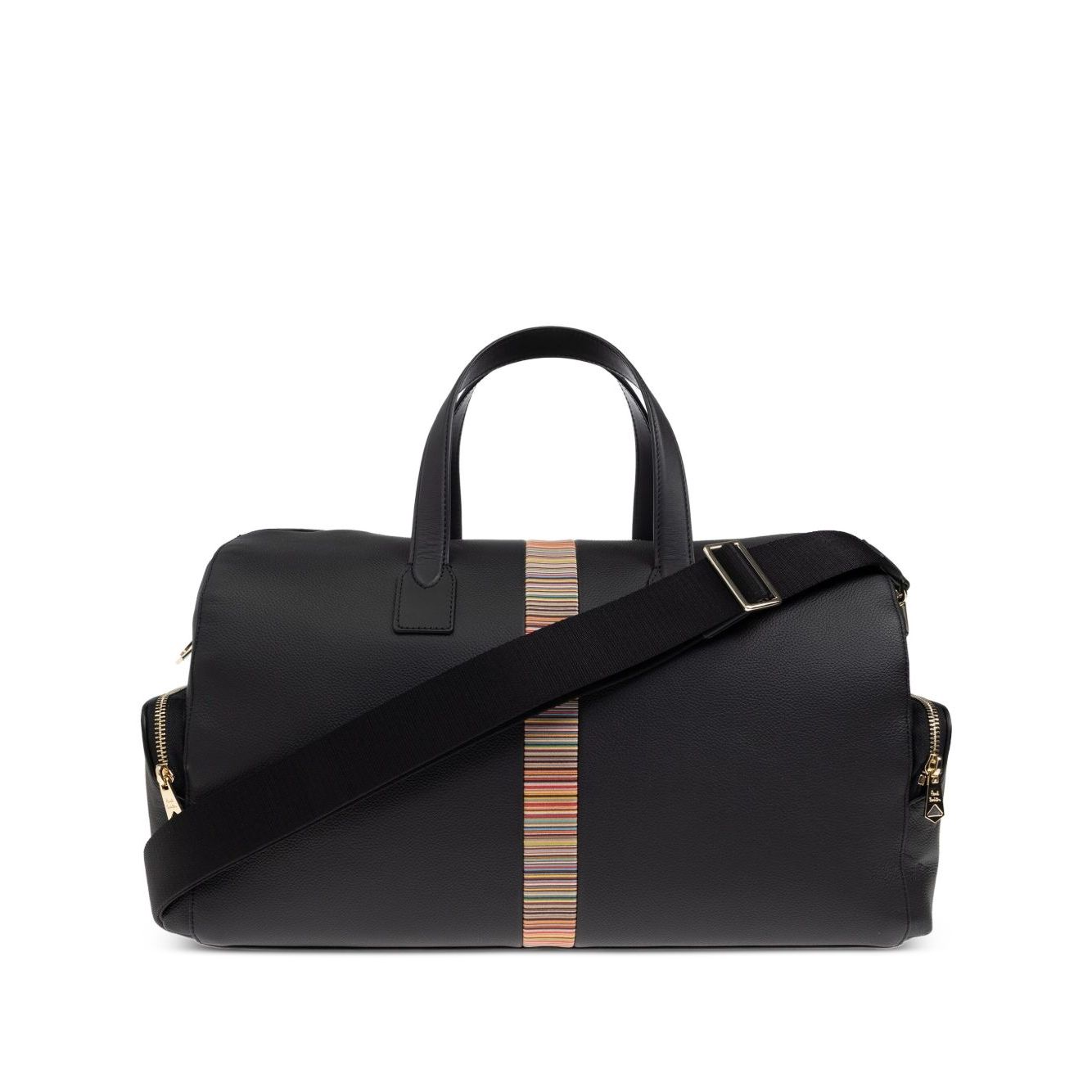 Front view with bag zipped and handles upright.