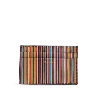 Paul Smith Signature Stripe leather card case
