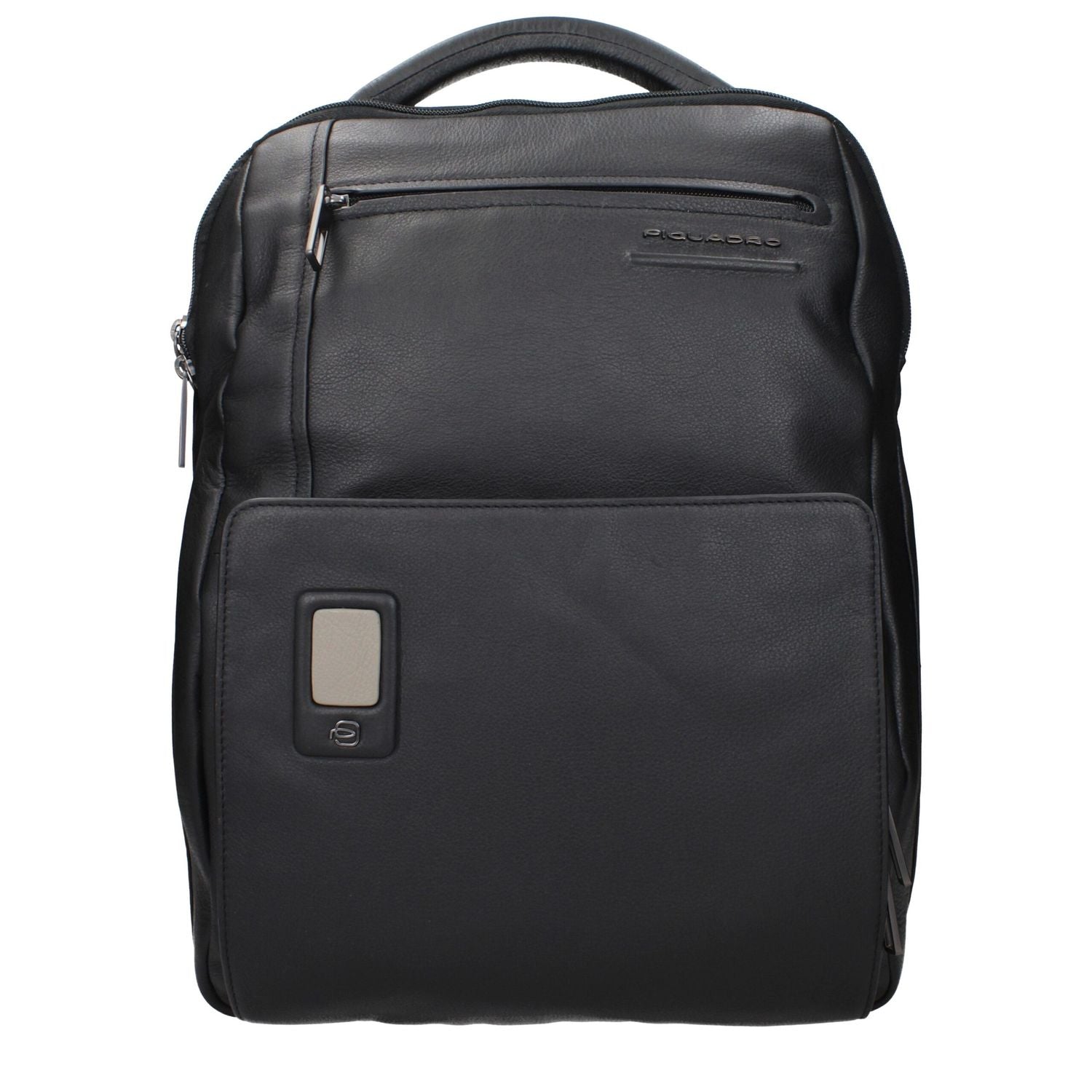 Piquadro Black Leather Backpack