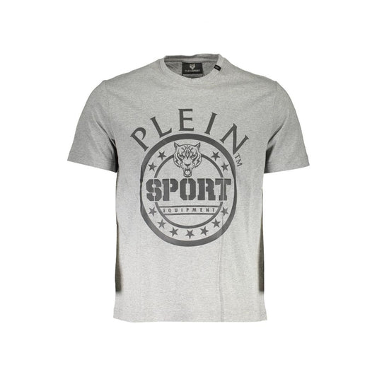 Plein Sport Brown Cotton Men T-Shirt featuring a classic crew neck and logo design, showcasing trend-setting style and bold luxury.