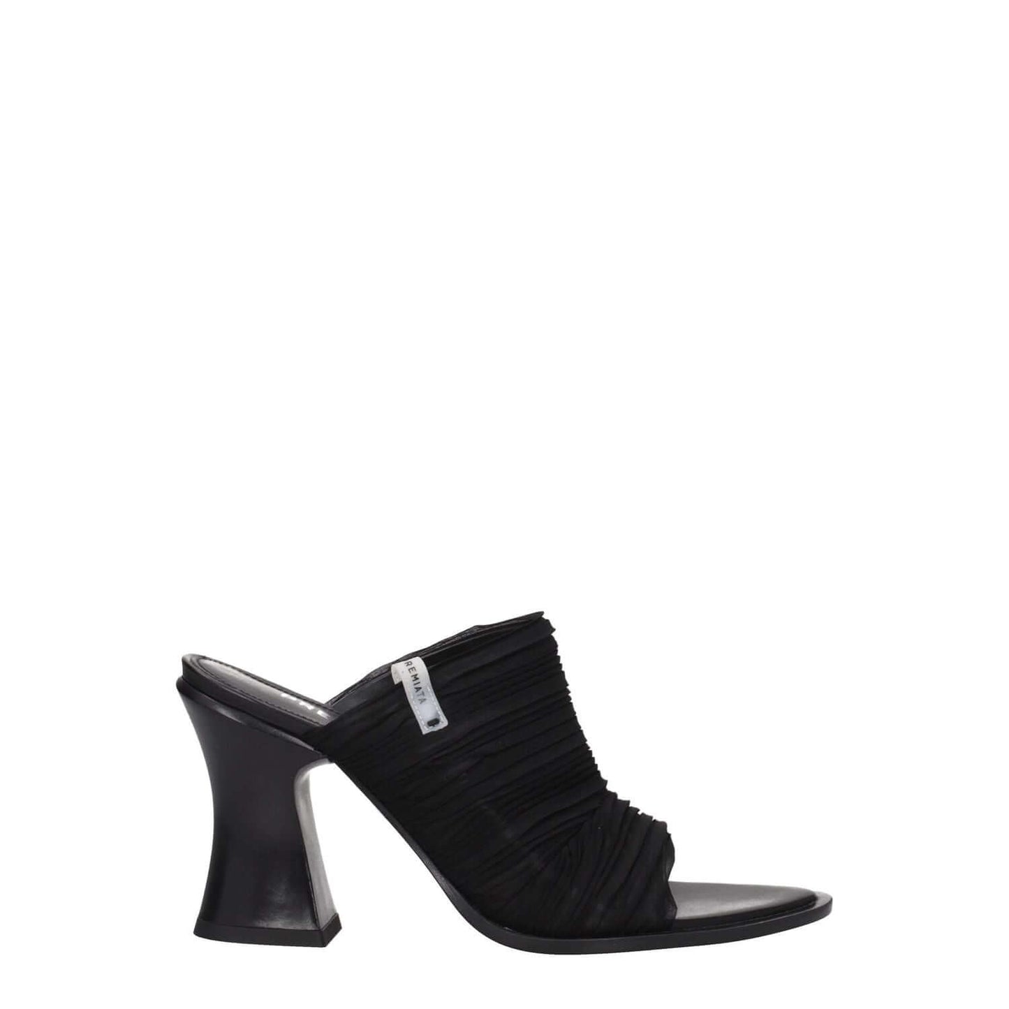 Premiata Black Fabric Platform Sandals