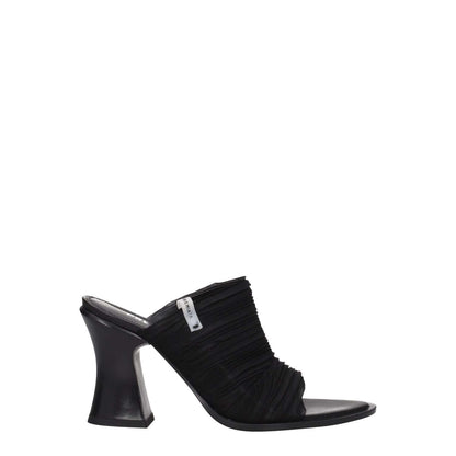 Premiata Black Fabric Platform Sandals