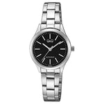 Q&Q Mod. C229-802Y wristwatch with black dial and silver band