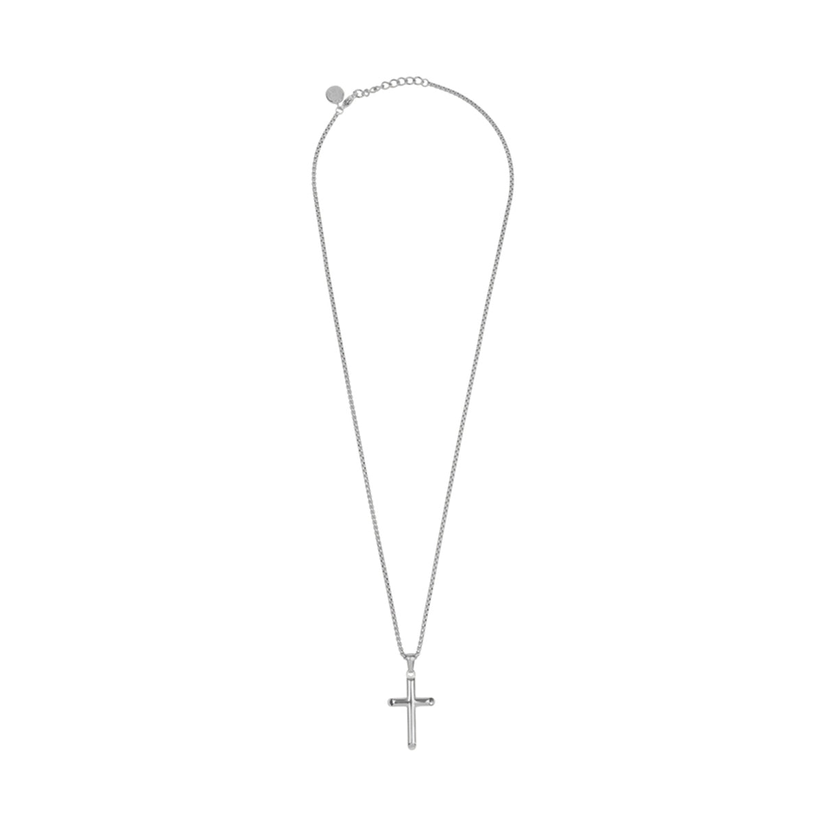 "Silver Cross Pendant Necklace - RADIANT JEWELS JEWELRY Mod. RH000108 for Elegance and Style"