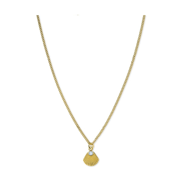 ROSEFIELD JEWELS JEWELRY Mod. JPNSCG-J268 gold necklace with shell pendant and diamond