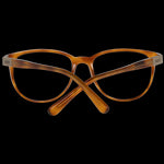 Front view of amber brown eyeglasses, model ROXY MOD. ERJEG03031 52ABRN for ladies. Stylish and trendy eyewear design.